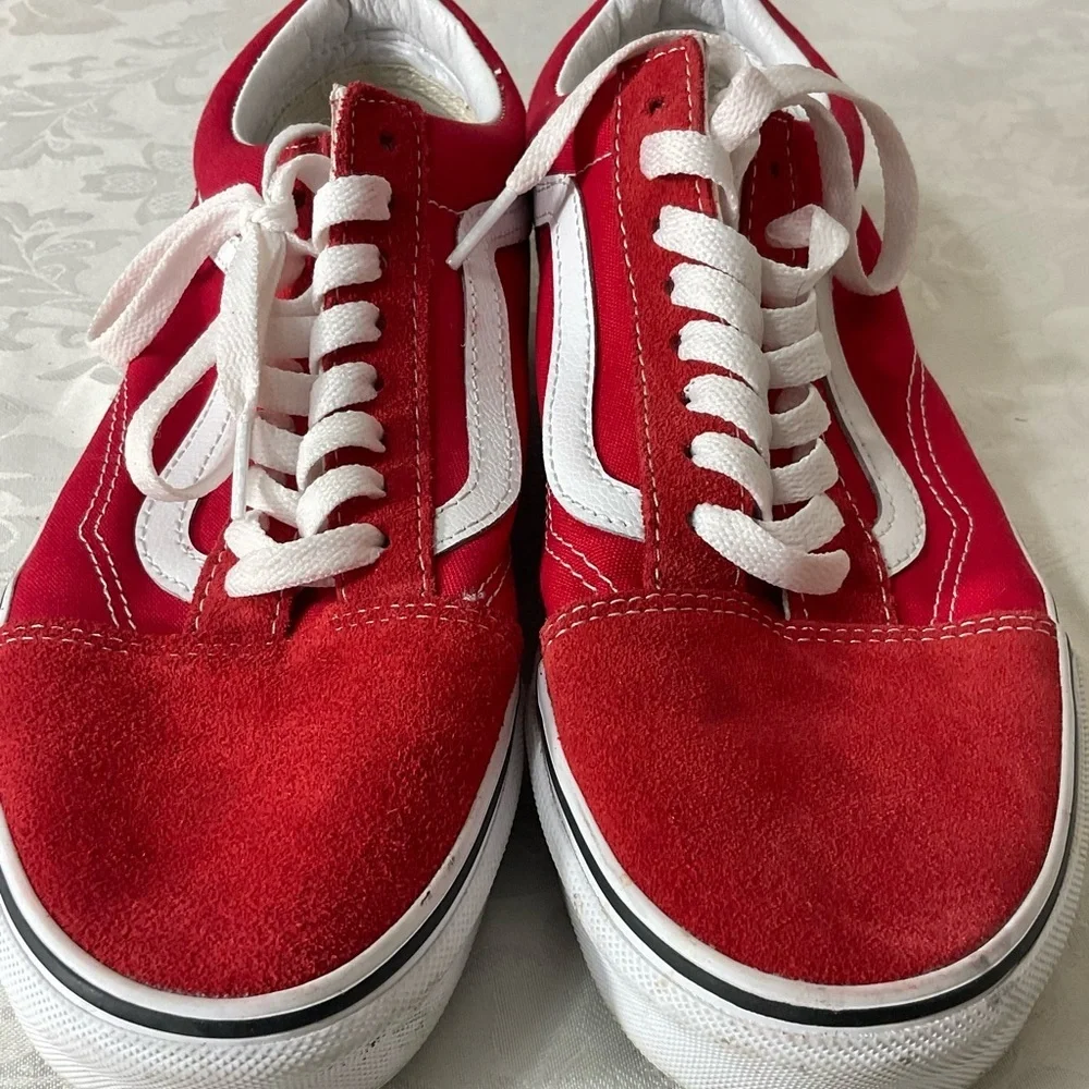Vans Sneakers Men’s Classic Retro Red Suede Shoes Skater 8.5 - Picture 2 of 7
